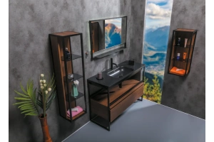 Полка подвесная Armadi Art Loft 75 темное дерево  - 3