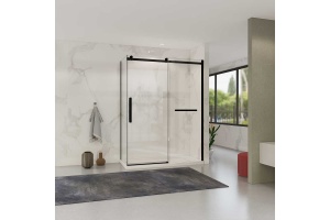 Душевой уголок Vincea Como Soft 150х90 профиль черный стекло прозрачное 