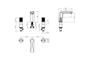 Смеситель для раковины Boheme Venturo золото матовое - 2