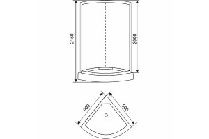 Душевая кабина Style Ecostyle 90х90 хром стекло тонированное - 3