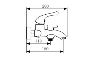 Смеситель Kaiser Comba для ванны с душем, бронза 48022-1 - 2