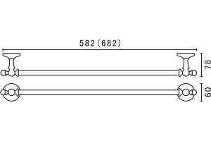 Полотенцедержатель Art&max ANTIC CRYSTAL (AM-E-2624SJ-Br) - 3