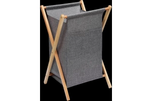 Корзина для белья Wasserkraft Nau светлое дерево - серый