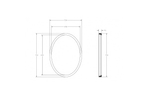Зеркало Abber Stein 55 с подсветкой - 2