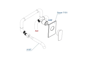 Смеситель для раковины WasserKraft Sauer золото - 3