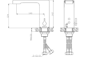Смеситель для раковины BelBagno электронный, хром (BB-ELVM-CRM) - 2