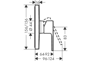 Смеситель для душа Hansgrohe Vernis Shape черный матовый - 2