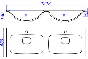Мебельная раковина Aqwella 5 stars Malaga 120 Duet - 3