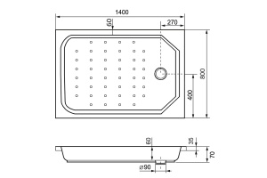 Душевой поддон прямоугольный RGW STYLE Ø90 16183814-11 - 2