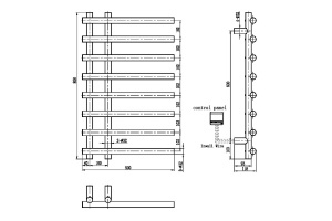 Полотенцесушитель электрический Boheme Uno gun metall (722-GM) - 2