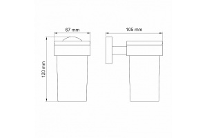 Стакан для зубных щеток WasserKRAFT Asphe розовое золото - 3