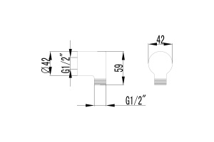 Подключение для душевого шланга Lemark LM3283C для LM3219C, LM4119C, хром - 2