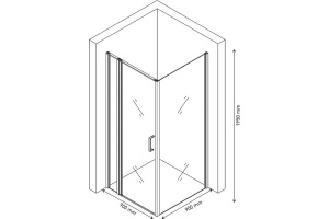 Душевой уголок Berges Wasserhaus Urban 061011 90х90, профиль хром сильвер - 3