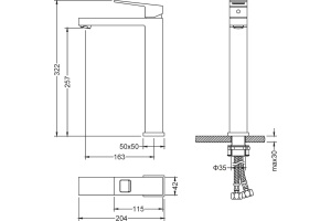 Смеситель Timo Briana 7111/03F для раковины, черный - 2