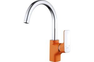 Смеситель для кухонной мойки D&K  оранжевый, хром (DA1432413)