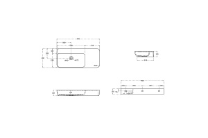 Подвесная раковина Vincea 90х40 белая матовая - 3