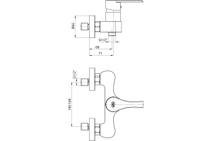 Смеситель для душа GPD Atros хром - 2