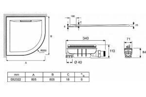 Поддон для душа Jacob Delafon Flight Pure E62322-00 80х80 - 2