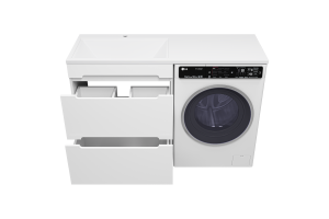 Тумба под стиральную машину Misty Байкал 70 белая глянцевая - 2