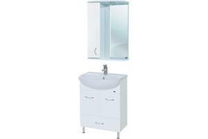 Тумба с раковиной Bellezza Уют 55 с нижним ящиком белая - 3