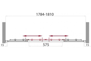 Душевая дверь в нишу BelBagno Uno BF 2 180 M Cr - 2
