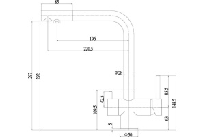 Смеситель Zorg Inox для кухонной мойки SZR-7039 - 2