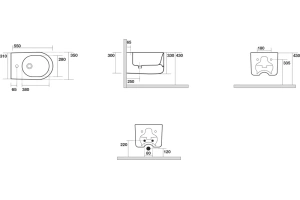 Биде подвесное Kerasan Nolita серый матовый (532559*1) - 3