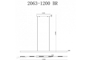 Подвесной светильник iLedex Vision 2063-1200 BR - 3