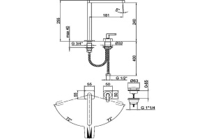Смеситель Webert Living LV830702015 для раковины - 2