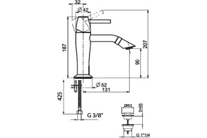Смеситель Webert Opera moderna OE830102015 хром, для раковины - 2