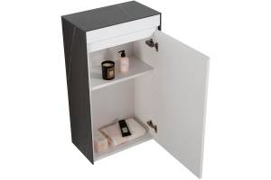 Шкаф-пенал подвесной Black&White Universell 50х88 белый матовый - 2