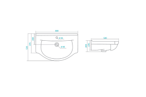 Раковина подвесная Stella Polar Эльбрус 80 белый - 3