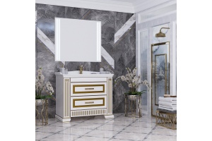 Тумба с раковиной Opadiris Оникс 100 золото - 3