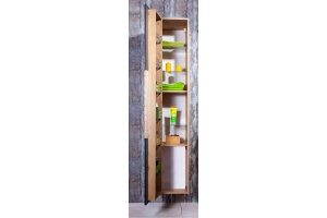 Шкаф-пенал Бриклаер Форест 35 R, дуб золотой, антрацит - 3