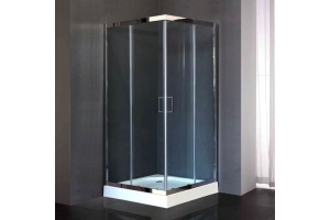 Душевой уголок Royal Bath HP 80х80 с поддоном профиль хром стекло прозрачное