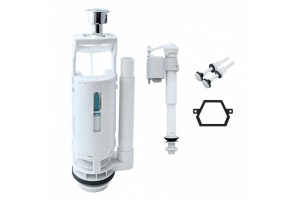 Двухуровневая водосливная арматура, нижний подвод, Тип B. Трапециевидная резинка IDDIS (F012400-02K)