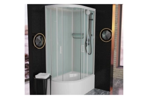 Душевая кабина Frank 120х80 правая белая стекло прозрачное - 2