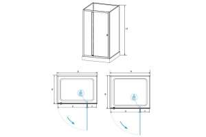 Душевая кабина  90*120*200 RGW AN-207 Прямоуг./Белый/Frost Line/5 мм (3 уп.) - 3