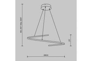 Подвесной светильник Maytoni Curve MOD242PL-L33BK - 3