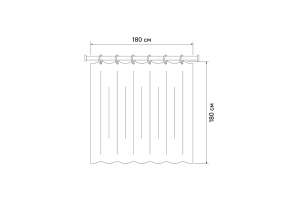 Штора для ванной комнаты 180*180 IDDIS Basic (B59P118i11) - 2
