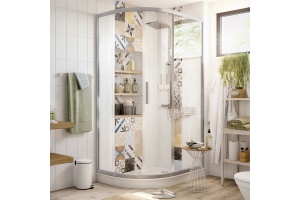 Душевой уголок STWORKI Лунд DE018RBL90110200 110x90 см профиль хром матовый