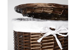 Корзина для белья Wasserkraft Elbe WB-740-M темно-коричневая, средняя - 3