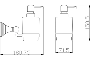 Дозатор для жидкого мыла Rav Slezak Morava черный матовый - 2