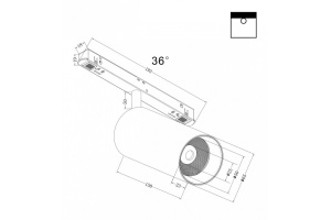 Светильник на штанге Maytoni Focus LED TR032-2-20W3K-M-B - 2