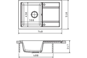 Мойка кухонная Florentina Липси 760 грей - 2