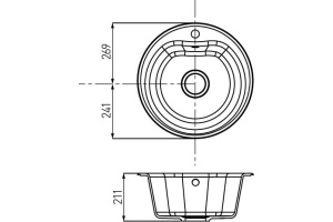 Мойка кухонная AQUATON Мида серый шелк - 3