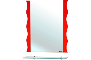 Зеркало Bellezza Мари Волна 80 красное