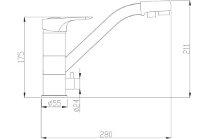 Смеситель Steel Hammer SH 321 BLACK BR для кухонной мойки - 2