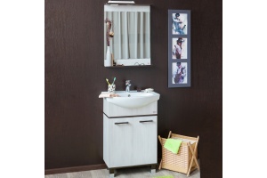 Мебель для ванной Sanflor Толедо 60 венге, северное дерево светлое