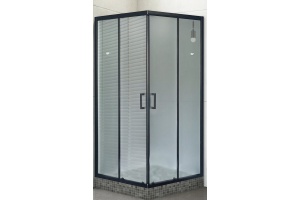 Душевой уголок Royal Bath HPD 75x75 профиль черный стекло матовое